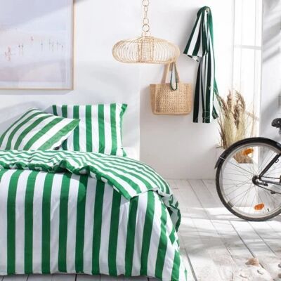 Housse de Couette TODAY Summer Stripes Vert - 2 Personnes - Publicité Housse de Couette TODAY Summer Stripes Vert - 2 Personnes - Publicité