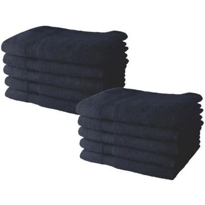 Ensemble de Serviettes Navy Blue Today - 10 pièces - 50x90cm - Publicité Ensemble de Serviettes Navy Blue Today - 10 pièces - 50x90cm - Publicité