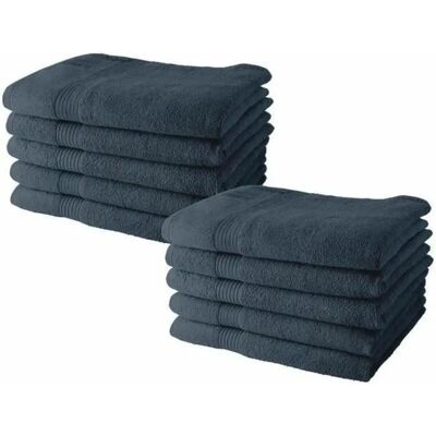 Conjunto de toallas TODAY Gris - 10 piezas - 70x130cm Conjunto de toallas TODAY Gris - 10 piezas - 70x130cm