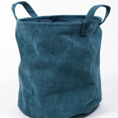 MEVAK LIVING - Panier à linge pliable en velours Ø 40 cm - Publicité MEVAK LIVING - Panier à linge pliable en velours Ø 40 cm - Publicité