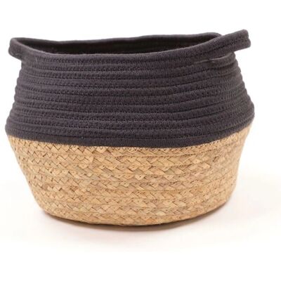 Panier de rangement en jute et corde teinte MEVAK LIVING - 27x23cm - Publicité Panier de rangement en jute et corde teinte MEVAK LIVING - 27x23cm - Publicité