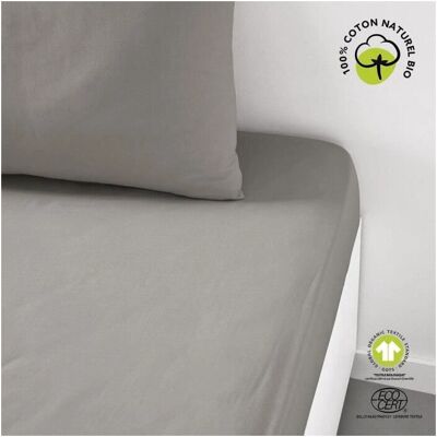 Drap-housse en coton biologique - 180x200 cm - Publicité Drap-housse en coton biologique - 180x200 cm - Publicité