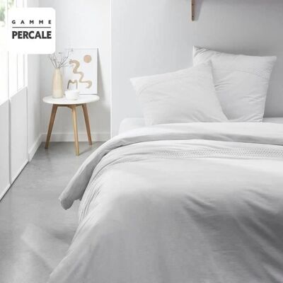 Linge de lit Today Prestige Craie Blanc - Percale en Macramé - Publicité Linge de lit Today Prestige Craie Blanc - Percale en Macramé - Publicité