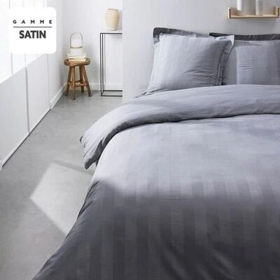 Aujourd'hui Housse de Lit Satin Grise - Ensemble de Linge de Lit - Publicité Aujourd'hui Housse de Lit Satin Grise - Ensemble de Linge de Lit - Publicité