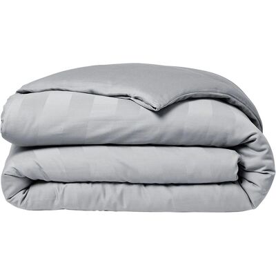 Housse de duvet satin gris - Lit double - Publicité Housse de duvet satin gris - Lit double - Publicité