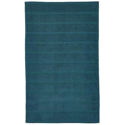 Tapis de bain en coton bleu pétrole MEVAK LIVING - Tapis de bain - Publicité Tapis de bain en coton bleu pétrole MEVAK LIVING - Tapis de bain - Publicité
