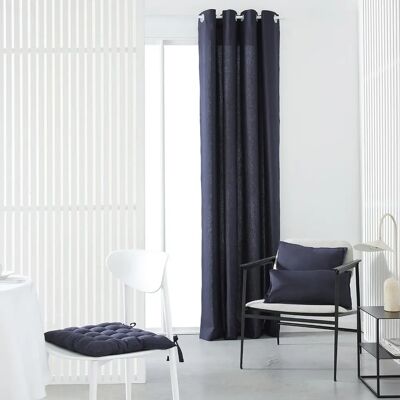 TODAY Βαμβακερή κουρτίνα Μπλε ναυτικό 140x240cm - Οφθαλμοί TODAY Βαμβακερή κουρτίνα Μπλε ναυτικό 140x240cm - Οφθαλμοί