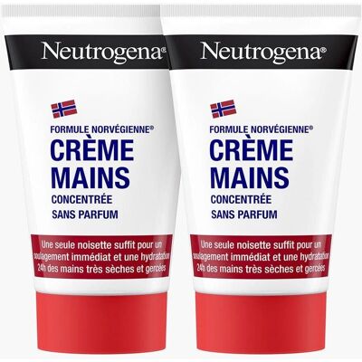 Dúo de Crema de Manos Neutrogena - Concentrada, Sin Perfume, 2x50ml Dúo de Crema de Manos Neutrogena - Concentrada, Sin Perfume, 2x50ml