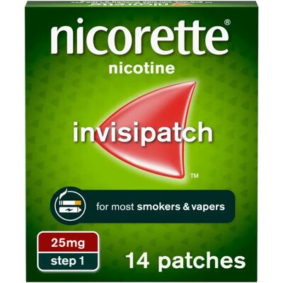 Nicorette Nicotine Patch - 25mg Step 1 - 14 Patches Nicorette Nicotine Patch - 25mg Step 1 - 14 Patches