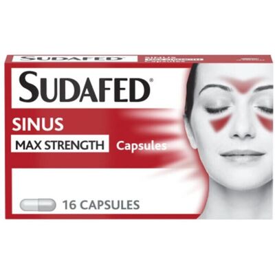Johnson & Johnson Sudafed Sinus Max Strength Capsules - Cold & Sinus Medicine Johnson & Johnson Sudafed Sinus Max Strength Capsules - Cold & Sinus Medicine
