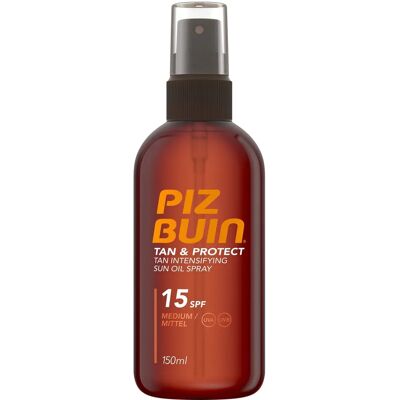 Piz Buin SPF 15 Huile Solaire en Spray - Huile Solaire - Publicité Piz Buin SPF 15 Huile Solaire en Spray - Huile Solaire - Publicité