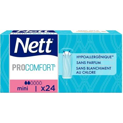 Nett Procomfort 24 Tampons Mini - Tampons - Publicité Nett Procomfort 24 Tampons Mini - Tampons - Publicité