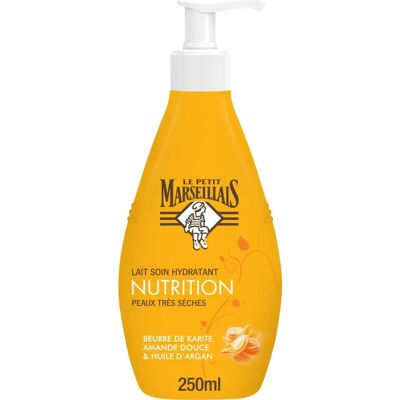 Le Petit Marseillais Lait Hydratant Beurre de Karité Amande Huile d'Argan - Hydratant & Nourrissant - Publicité Le Petit Marseillais Lait Hydratant Beurre de Karité Amande Huile d'Argan - Hydratant & Nourrissant - Publicité
