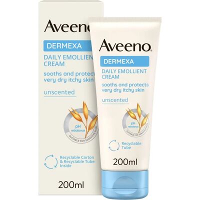 Aveeno Dermexa Daglig Emollient Krem - Svært Tørr Hud - 200ml Aveeno Dermexa Daglig Emollient Krem - Svært Tørr Hud - 200ml