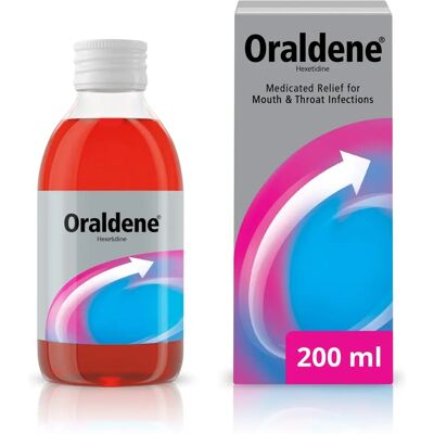 nulaxy Oraldene Mouthwash | Use at First Sign of Sore Throat | Medicated Mouthwash - Sore Throat Treatment for Adults | 200ml nulaxy Oraldene Mouthwash | Use at First Sign of Sore Throat | Medicated Mouthwash - Sore Throat Treatment for Adults | 200ml