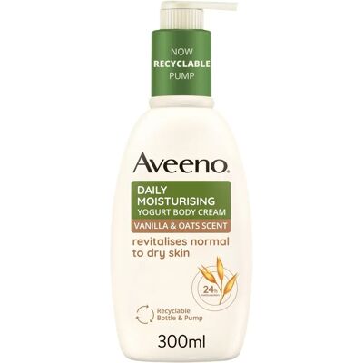 Crème Corporelle Aveeno Avoine & Vanille - Hydratant - Publicité Crème Corporelle Aveeno Avoine & Vanille - Hydratant - Publicité