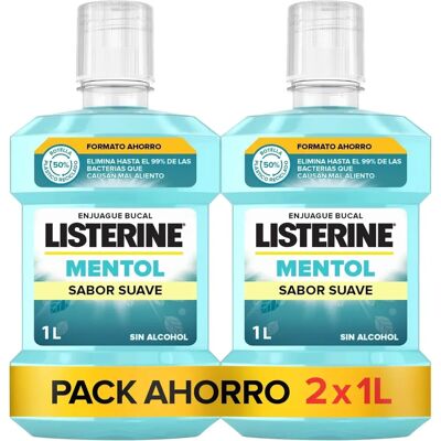 Listerine Menthol Mild Mondspoeling - 2 x 1000 ml Listerine Menthol Mild Mondspoeling - 2 x 1000 ml