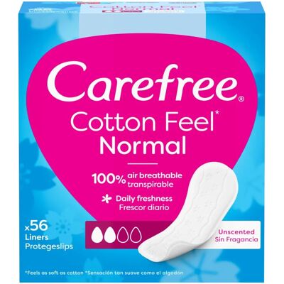 Carefree Bawełniane Uczucie Normalne - Podpaski dla Kobiet Carefree Bawełniane Uczucie Normalne - Podpaski dla Kobiet