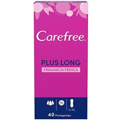 Protectores diádicos Carefree Plus Largos - Protección Duradera, Aroma Fresco Protectores diádicos Carefree Plus Largos - Protección Duradera, Aroma Fresco