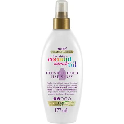 OGX Coconut Miracle Oil Hairspray - Flexible Hold - Hair Spray for Glossy Finish OGX Coconut Miracle Oil Hairspray - Flexible Hold - Hair Spray for Glossy Finish