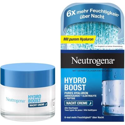 Neutrogena Hydro Boost Krem nocny - Nawilżający krem do twarzy dla wszystkich rodzajów skóry - 50ml Neutrogena Hydro Boost Krem nocny - Nawilżający krem do twarzy dla wszystkich rodzajów skóry - 50ml