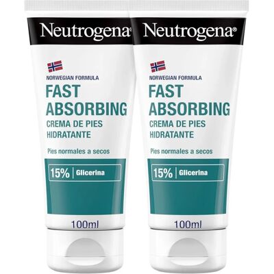 Neutrogena Jalkakreemi - Kosteuttava, Nopea imeytyminen, 2x100ml Neutrogena Jalkakreemi - Kosteuttava, Nopea imeytyminen, 2x100ml