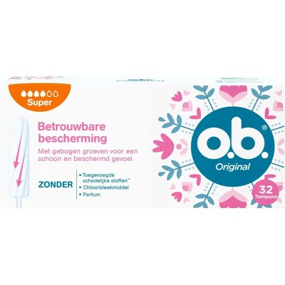 Johnson & Johnson Super Tampons - Tampons hygiéniques pour flux abondant Johnson & Johnson Super Tampons - Tampons hygiéniques pour flux abondant