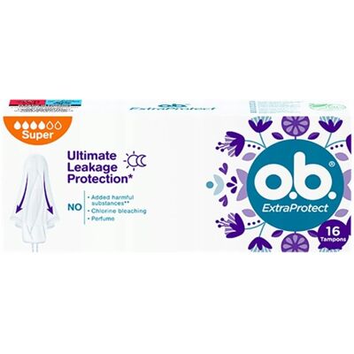 Tampony O.b. ExtraProtect Super - Ochrona przy obfitym krwawieniu Tampony O.b. ExtraProtect Super - Ochrona przy obfitym krwawieniu