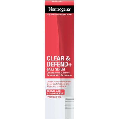 Neutrogena Clear & Defend + Dagserum mot akne (30ml) Neutrogena Clear & Defend + Dagserum mot akne (30ml)