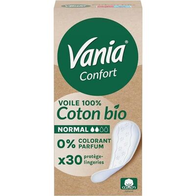 Vania Confort Bio-Baumwolle Slipeinlagen - Atmungsaktiv, Hypoallergen Vania Confort Bio-Baumwolle Slipeinlagen - Atmungsaktiv, Hypoallergen