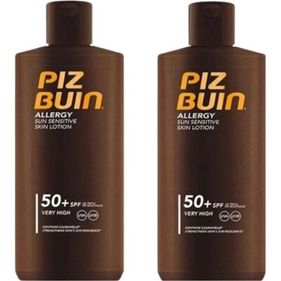 Piz Buin Allergia Solare Sensibile SPF50 Lozione - Protezione Solare Piz Buin Allergia Solare Sensibile SPF50 Lozione - Protezione Solare