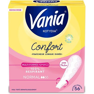 Vania - Protège-Slips Multiformes - Sans parfum - Pantyliner - Publicité Vania - Protège-Slips Multiformes - Sans parfum - Pantyliner - Publicité
