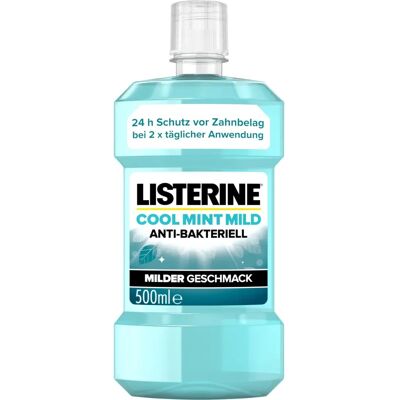 Rinçage buccal Cool Mint de Listerine - Antibactérien, Sans alcool, 500ml - Publicité Rinçage buccal Cool Mint de Listerine - Antibactérien, Sans alcool, 500ml - Publicité