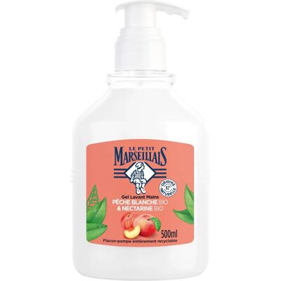 Gel Lavant Mains Le Petit Marseillais - Pêche Blanche & Nectarine - pH Neutre - Publicité Gel Lavant Mains Le Petit Marseillais - Pêche Blanche & Nectarine - pH Neutre - Publicité