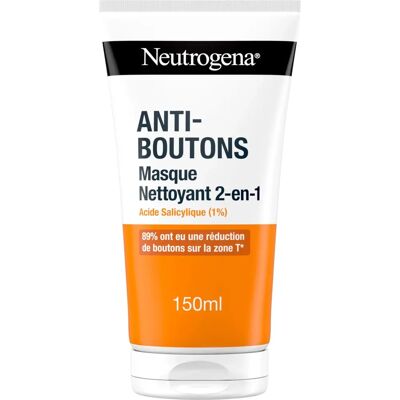 Neutrogena 2-i-1 Exfolierande och rengörande ansiktsmask för aknebenägen hud Neutrogena 2-i-1 Exfolierande och rengörande ansiktsmask för aknebenägen hud