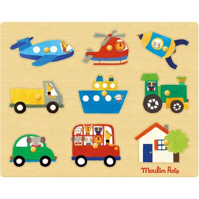 Puzzle doprava Moulin Roty - Les Popipop - Barevný - Pro všechny věkové skupiny Puzzle doprava Moulin Roty - Les Popipop - Barevný - Pro všechny věkové skupiny