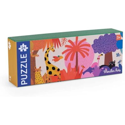 Moulin Roty - Puzzle 24 Elementy - Tęczowa Dżungla Moulin Roty - Puzzle 24 Elementy - Tęczowa Dżungla
