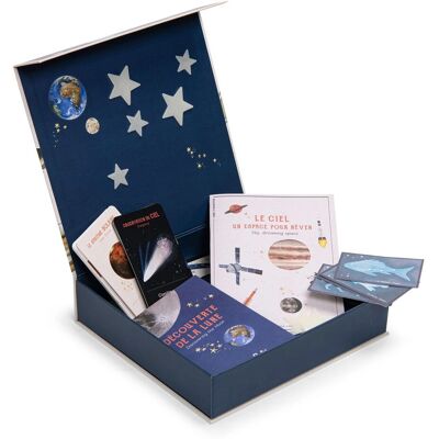 Kit découverte de l'espace Moulin Roty - 75 accessoires - Publicité Kit découverte de l'espace Moulin Roty - 75 accessoires - Publicité