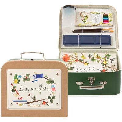 Moulin Roty - Kit d'Art pour Enfants avec Aquarelles et Carnet - Publicité Moulin Roty - Kit d'Art pour Enfants avec Aquarelles et Carnet - Publicité