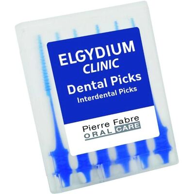 Elgydium Clinic Dental Picks - Diseño flexible de plástico - Limpieza interdental Elgydium Clinic Dental Picks - Diseño flexible de plástico - Limpieza interdental