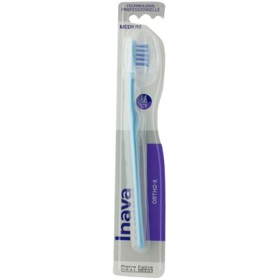 Brosse à dents orthodontique Inava Médium - Soins bucco-dentaires professionnels - Publicité Brosse à dents orthodontique Inava Médium - Soins bucco-dentaires professionnels - Publicité