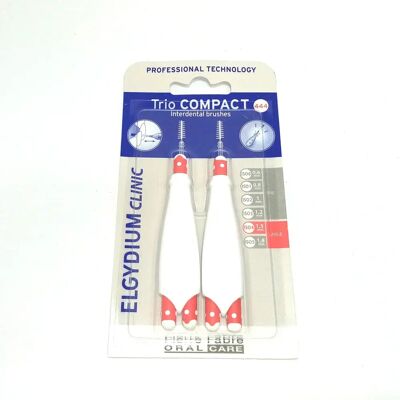 Elgydium Professionelle Kompakte Interdentalbürsten - 2er Pack - Rot - Klinik-Qualität Elgydium Professionelle Kompakte Interdentalbürsten - 2er Pack - Rot - Klinik-Qualität