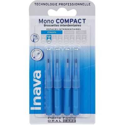 Inava Mono Compact Interdentalbürste 0,8mm Blau - Mundpflege Inava Mono Compact Interdentalbürste 0,8mm Blau - Mundpflege