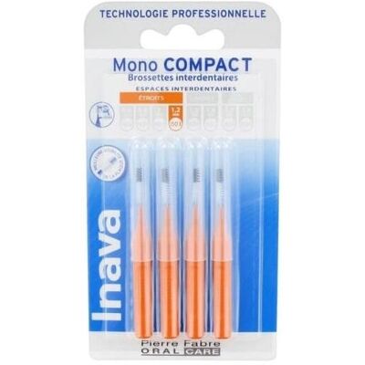 Brossettes Interdentaires Mono Compact Inava - Taille ISO3 1,2mm - Hygiène bucco-dentaire - Publicité Brossettes Interdentaires Mono Compact Inava - Taille ISO3 1,2mm - Hygiène bucco-dentaire - Publicité