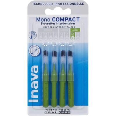 Brossettes Interdentaires Mono Compact Inava - Vert, ISO6 2,2mm - Type de produit - Publicité Brossettes Interdentaires Mono Compact Inava - Vert, ISO6 2,2mm - Type de produit - Publicité