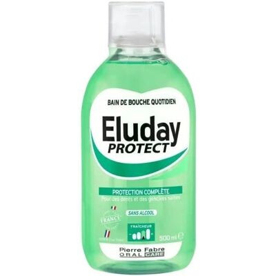 Eluday Protect Bain de Bouche 500 ml - Rince-bouche - Anti-plaque Fluoré - Publicité Eluday Protect Bain de Bouche 500 ml - Rince-bouche - Anti-plaque Fluoré - Publicité
