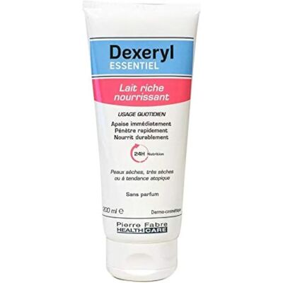 Pierre Fabre Health Care Dexeryl Essentiel Lait Riche Nourrissant - Lotion Soin Peau Très Sèche et Atopique - Publicité Pierre Fabre Health Care Dexeryl Essentiel Lait Riche Nourrissant - Lotion Soin Peau Très Sèche et Atopique - Publicité