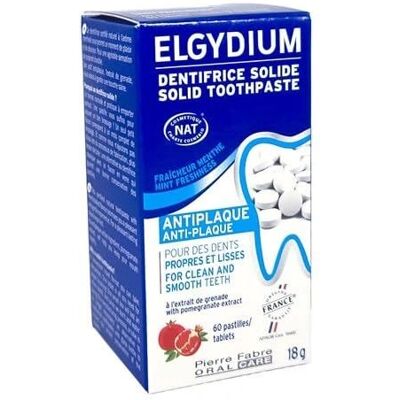 Elgydium Dentifrice Solide Anti-Plak - 60 Comprimés Elgydium Dentifrice Solide Anti-Plak - 60 Comprimés