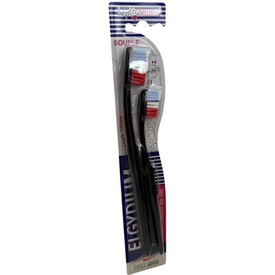 Elgydium La Petite Tribu 2 Brosses à Dents Souples - Brosse à dents - Publicité Elgydium La Petite Tribu 2 Brosses à Dents Souples - Brosse à dents - Publicité