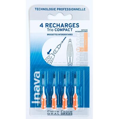 Inava Ersatzköpfe 4er Pack Trio Compact - Zahnbürstenaufsätze Inava Ersatzköpfe 4er Pack Trio Compact - Zahnbürstenaufsätze